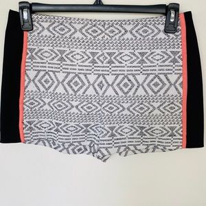 Bebe High Waisted Aztec Print Shorts